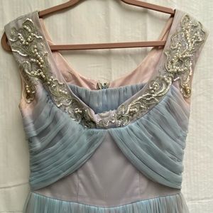 Vintage blue prom dress